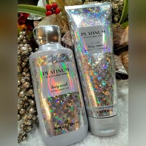 Bath And Body Works Platinum body wash gift set bundle